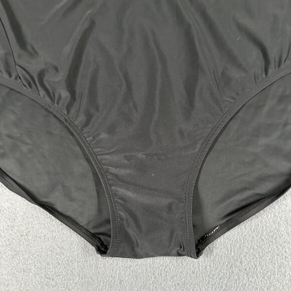 Del Raya Bikini Bottom Womens 24W Black Pull On Swim‎ Suit Bottoms 1 Piece NWT - Picture 3 of 10